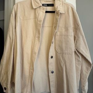 Zara Beige Corduroy Shirt